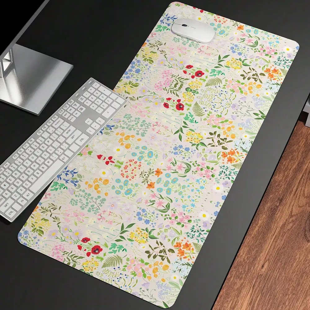 Large Mouse Pad For Desktop, Cute Desk Mat Pad Protector For Work & Gaming, Aesthetic Pretty Anti-Slip Laptop Blotter Cover For Office School Home Supplies