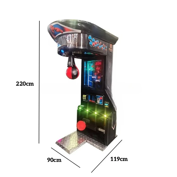 for  Arcade Game Coin-Operated Electronic Training Boxer Force English Metal Boxing Machine Bag Punching Gaming Machine