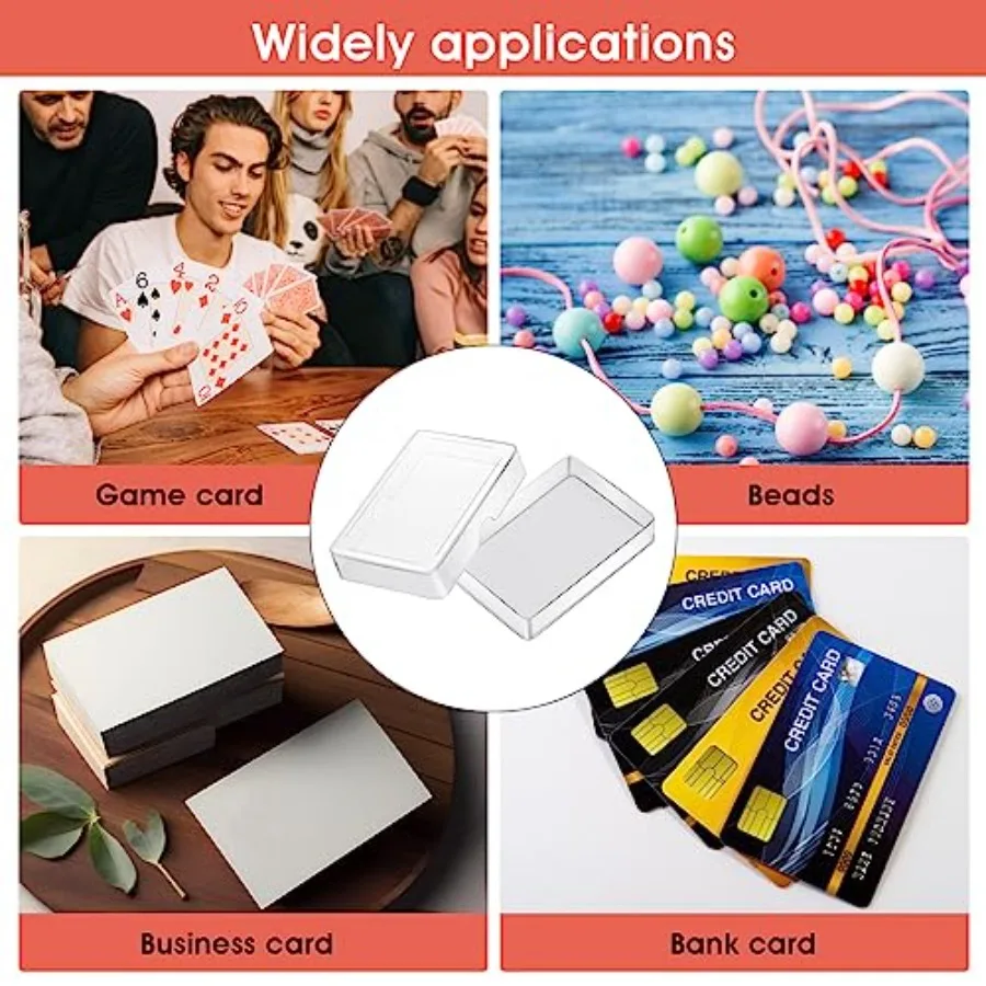 6 Pieces Clear Playing Card Boxes Playing Card Case Snaps Closed Card Holder Organizer Plastic Card Deck for Gaming Cards Busin
