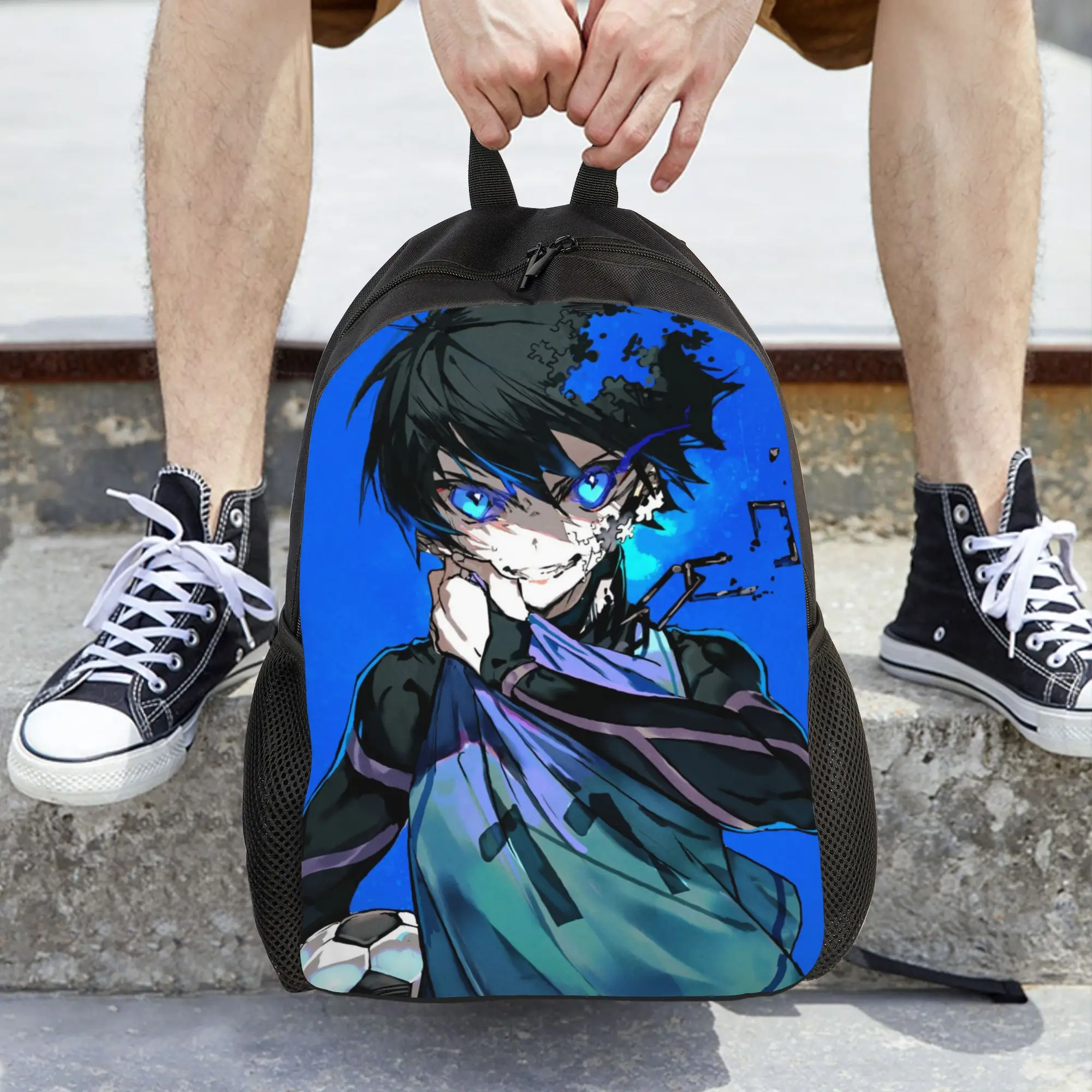 

Женский рюкзак в стиле аниме Blue Locks, повседневная школьная сумка для детей, компьютерный рюкзак, дорожный рюкзак для подростков