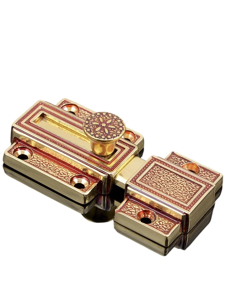 **Reines Kupfer, Riegelschloss, Türschnalle, Aufputz, Kartentürriegel