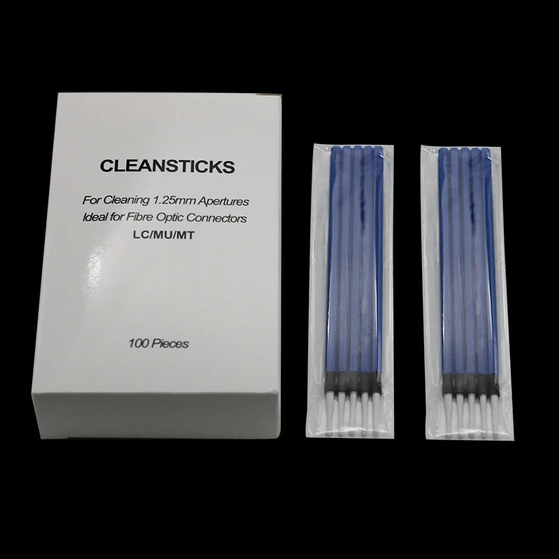 

Cleansticks 100 шт. 1,25 мм удочка для очистки оптического волокна LC/MU очищающий стержень для интерфейса чистящие ватные палочки фланец адаптер для очистки