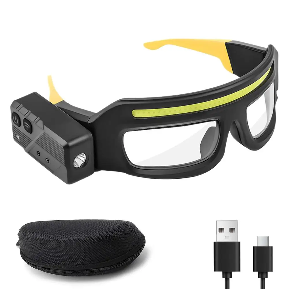 

Multifunctional Eyeglass Lamp TYPE-C Charging Wave Sensor Headlamp Easy To Carry For Night Running Fixing Things Outdoor Use