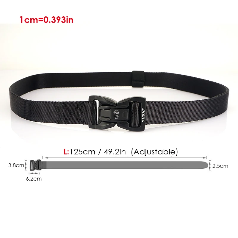 VATLTY New 2.5cm Techwear Hip Hop cintura in Nylon lega fibbia a sgancio rapido militariytactical Belt uomo donna cintura sottile cintura maschile