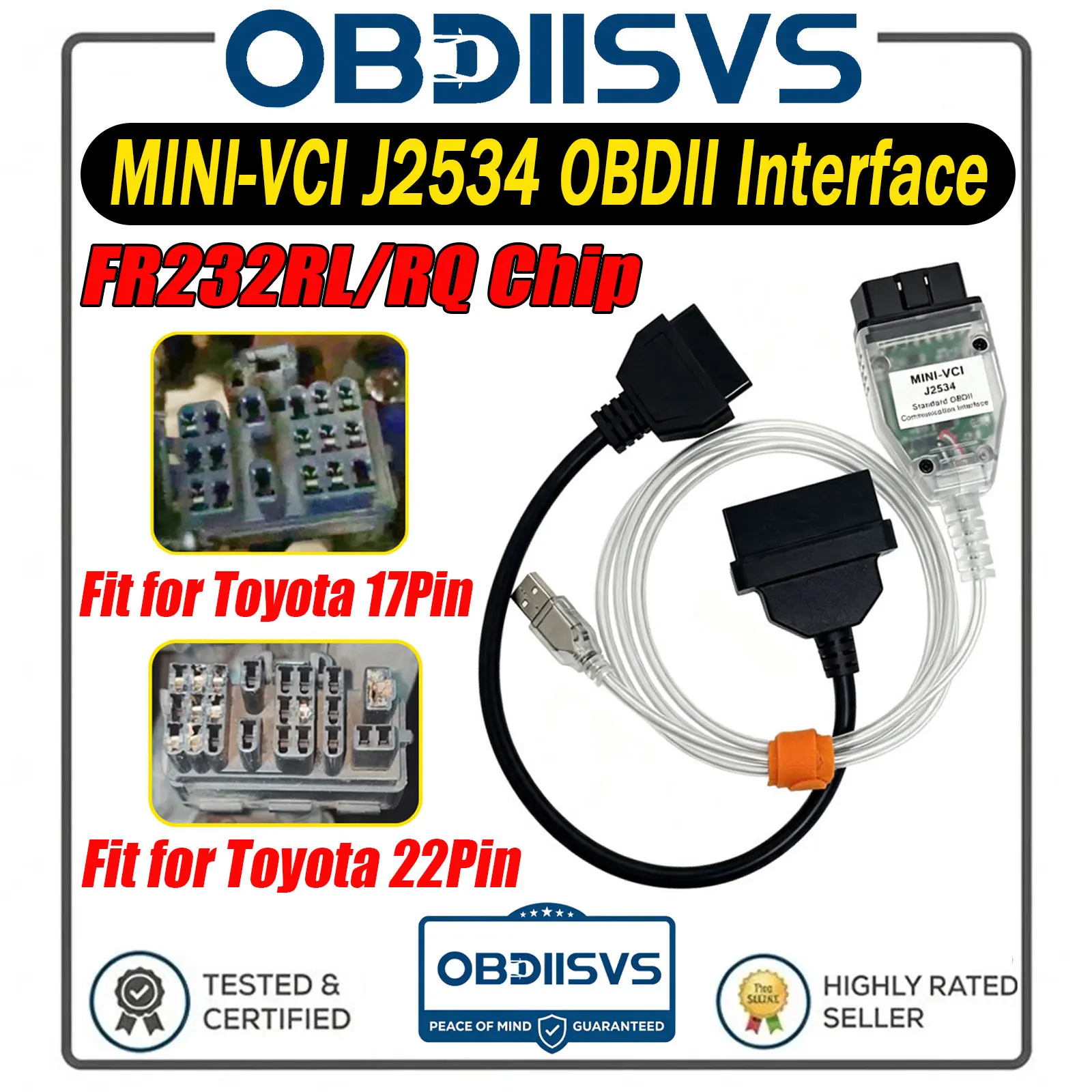 mini-vci-j2534-obd2スキャナー-トヨタ-レクサス用-tis-techstream-純正ftdi-ft232rl搭載-トヨタ17ピン-22ピン-obdiiインターフェーススキャナー