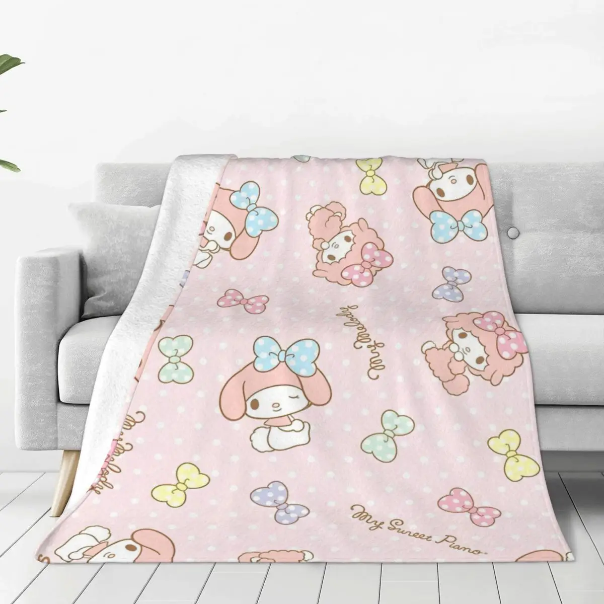 Sanrio Kawaii meine Melodie Decke Fleece Frühling Herbst Anime atmungsaktiv super warme Decke für