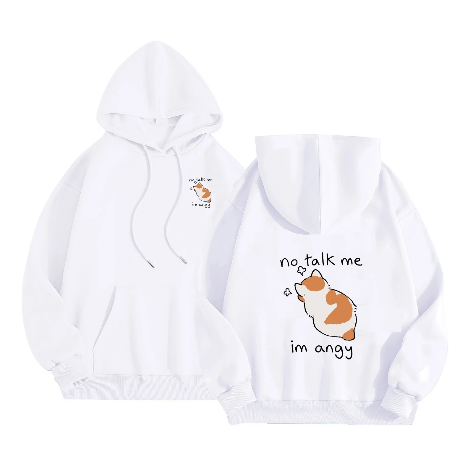 Autumn and winter new casual loose sportswear Y2k chic pure cotton pullover for women's fashion cartoon printed hoodie