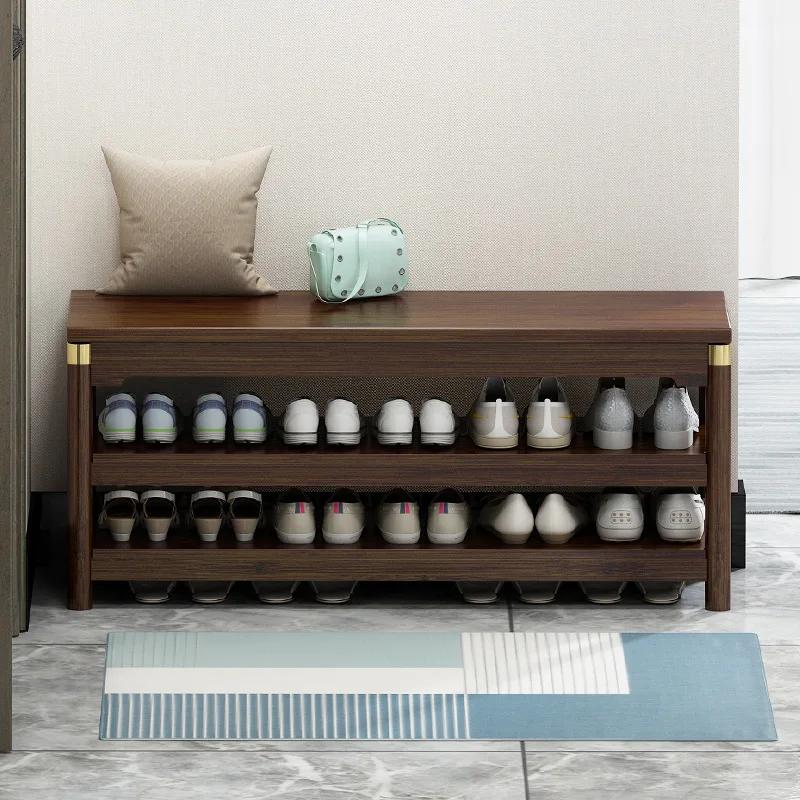 New Chinese-style shoe change stool, shoe stool at the door  simple bench stool at home, shoe rack shoe store shoe test stool