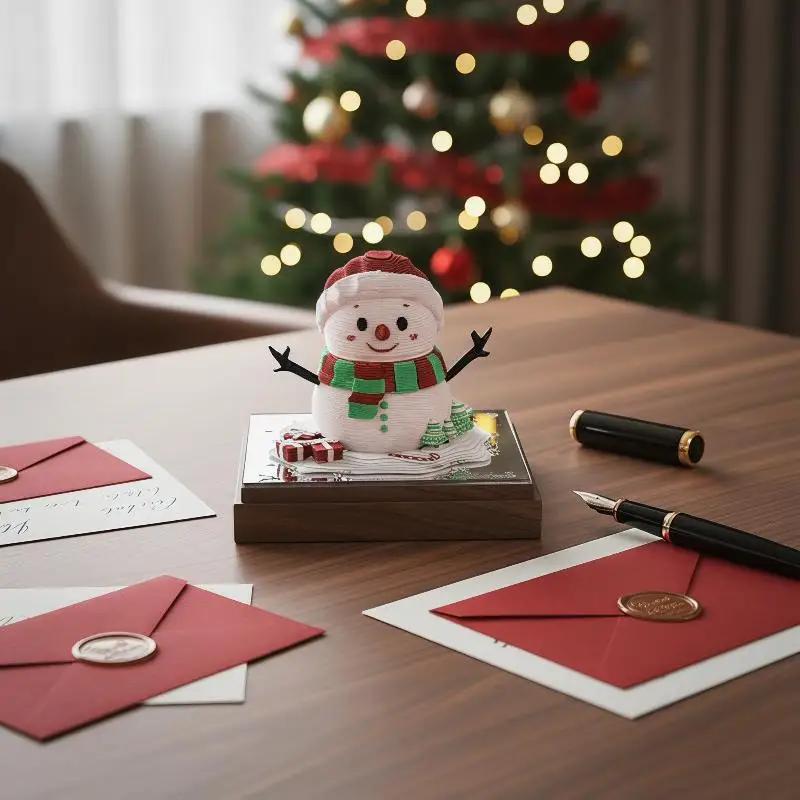 Time Piece Calendar 2027 Desk Calendar 3D Tear-away Calendar Paper Carving Art Memo Pad Notepad Christmas Desktop Decoration