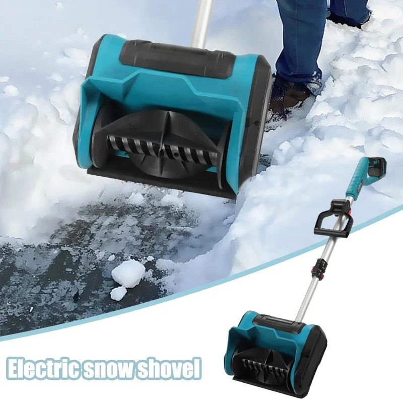 Electric Snow Shovel Compatible with Makita 18V Battery,10 Inches Snow Thrower with Adjustable Front Handle & Telescopic Pole