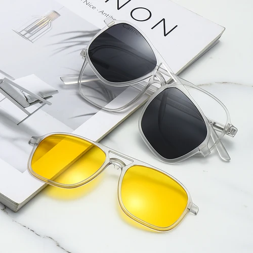 Imagen 2 del producto VCKA-gafas de sol con Clip magnético 6 en 1 para miopía, lentes ópticas polarizadas, ópticas personalizadas, 0,5 a-6,0