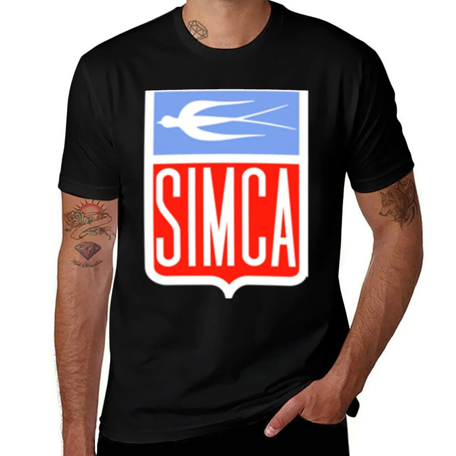 

SIMCA - Emblem T-Shirt funny t shirts dark humor cotton tshirt 100% T-Shirt