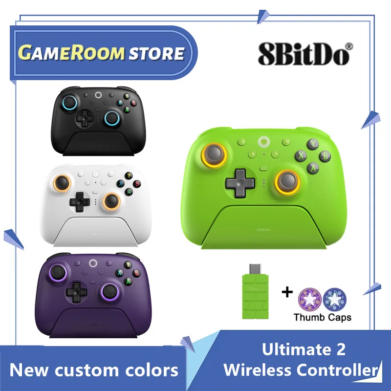 8BitDo Ultimate  Wireless 2.4G Gaming Controller with Hall Effect 2.4g Adapter for PC Windows 10 11 Steam Android Raspberry Pi