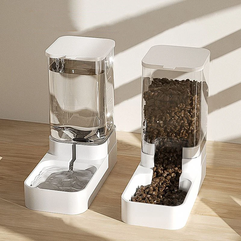 Gravity Cat Water Dispenser Automatic Dog Feeder Cat Feeder and Cats Water Dispenser Cat Feeder Food Storage Dispenser Container