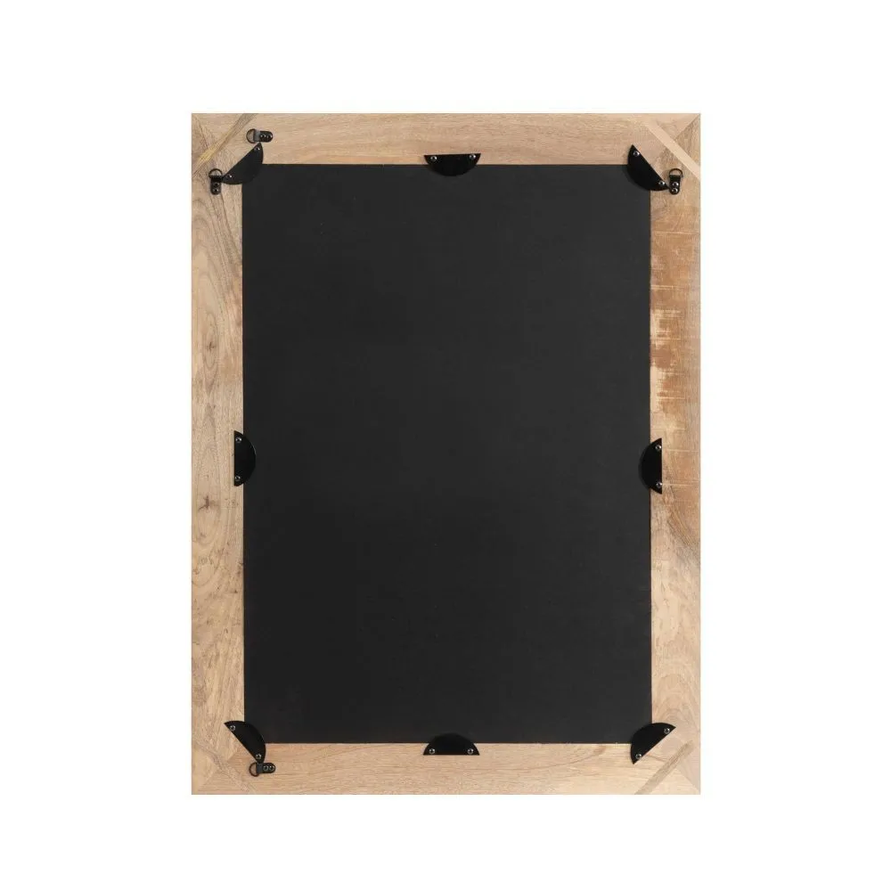 ديكور كيت آند لوريل لجميع الأشياء مقاس 24 × 32 بوصة مرآة خشبية منحوتة من ناتسا طبيعية: