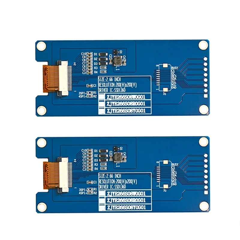 شاشة حبر ورق إلكتروني 2.66 بوصة دقة 296*152 SSD1680 سائق أبيض وأسود شاشة حبر EPD واجهة SPI 8Pin #3