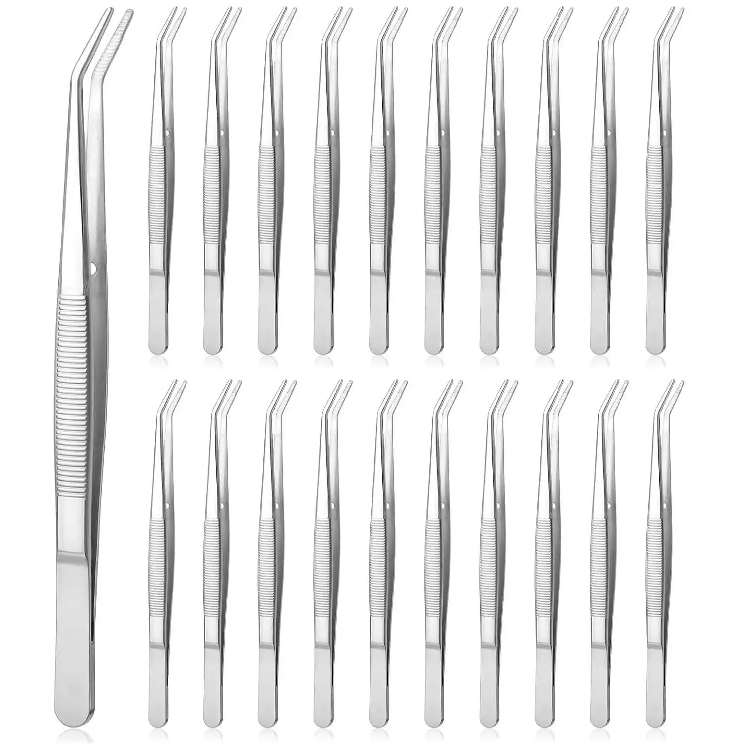 

Stainless Steel Dental Tweezers Curved Serrated Tip Cotton Filling Clip Tweezer Forceps Dentistry Instruments Dentist Tools