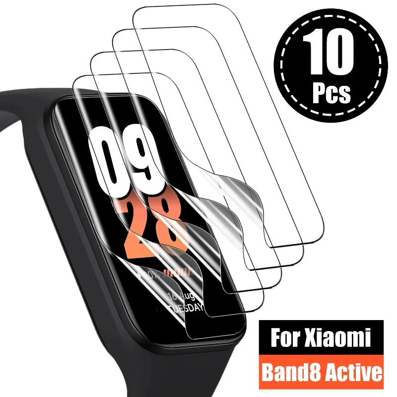 For Xiaomi Band 8 Active Flexible Screen Protector HD Clear Protective Film for Xiaomi Mi Band 8 Active Smart Watch Accessories