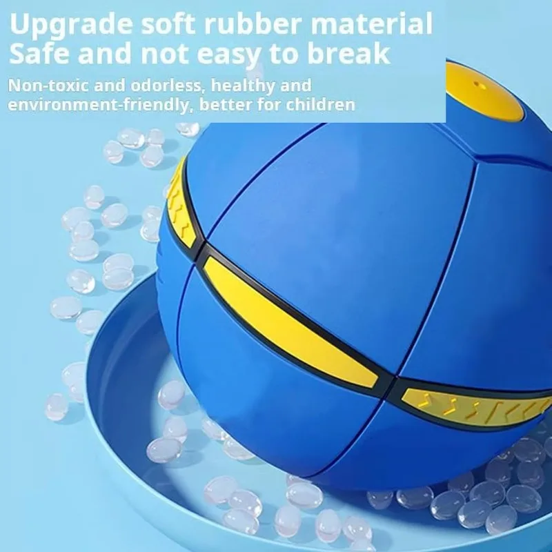 Bola mágica de meta com 3 lâmpadas, bola quicando mágica para crianças, disco voador mágico, bola saltitante, brinquedo de interação pai-filho