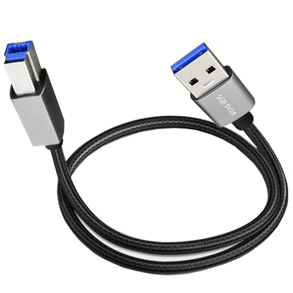 USB 2.0-Kabel ein Stecker zu B-Stecker, Supers peed USB 3,0 A zu B-Kabel-für Scanner, Drucker, externe Desktop-Festplatten und mehr