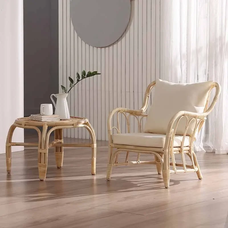 

Kawaii Wood Living Room Chairs Relax Waterproof Balcony Comfy Nordic Chairs Floor Modern Single Fauteuil Salon Home Furniture