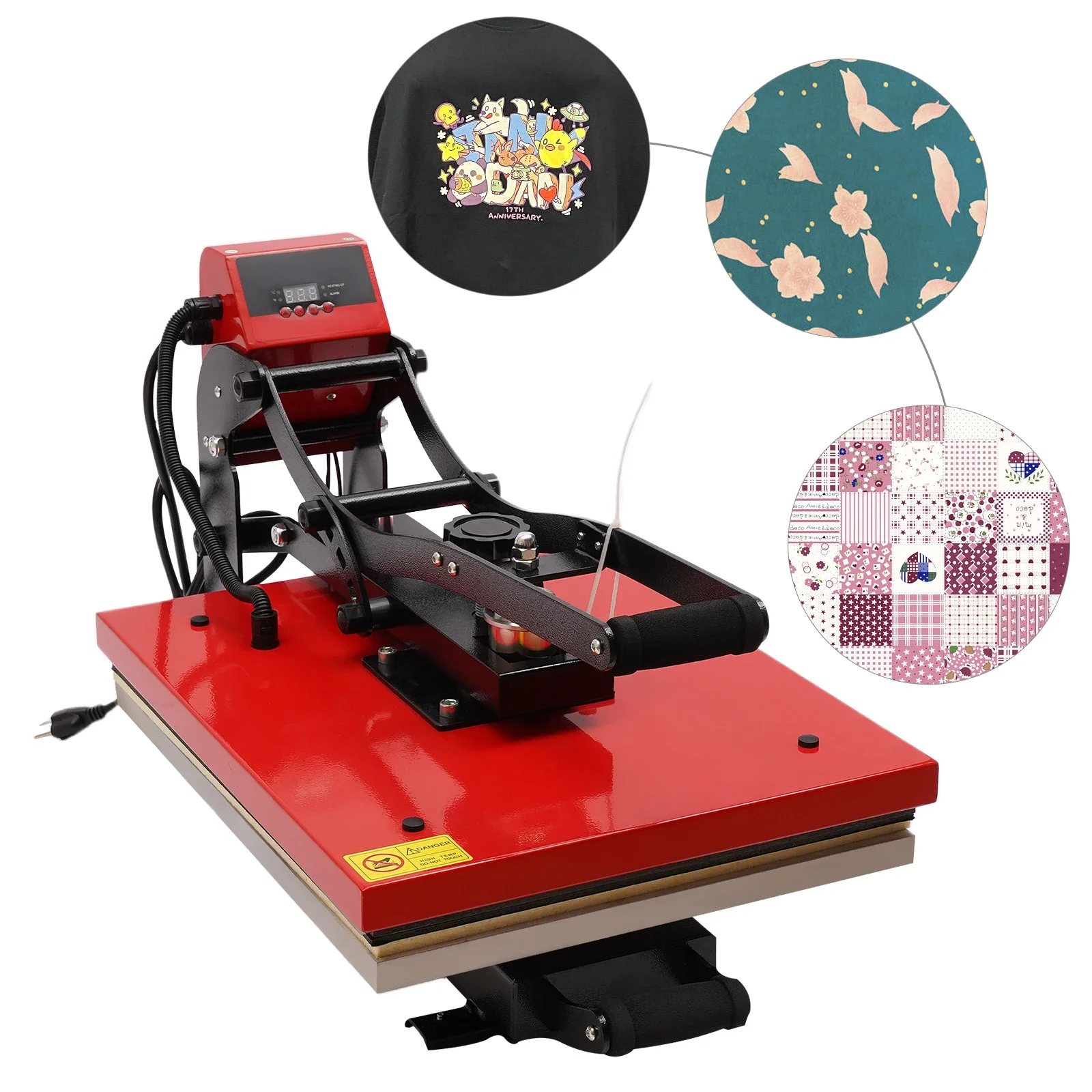 

1600W Heat Press Machine 40×50cm Magnetic Semi-automatic T-Shirt Sublimation Transfer Printing