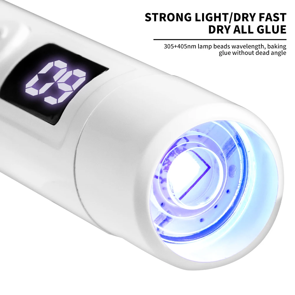 Mini UV LED Lamp For Gel Nails USB Rechargeable Handheld Portable Nail Light Quick-Drying Nail Dryer For Gel Nail Polish Curing