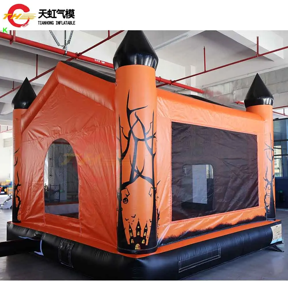 빠른 배송 13*13피트 풍선 유령의 집 바운서 문워크 야외 대형 풍선 할로윈 바운시 캐슬 (무료 송풍기 포함)