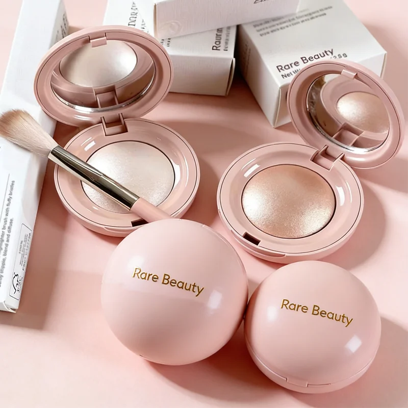 Rare Beauty Novo Pó Iluminador, Base Líquida, Blush em Pó, Batom com Glitter, de Acabamento Suave, Longa Duração e Efeito Iluminador para Maquiagem Fa