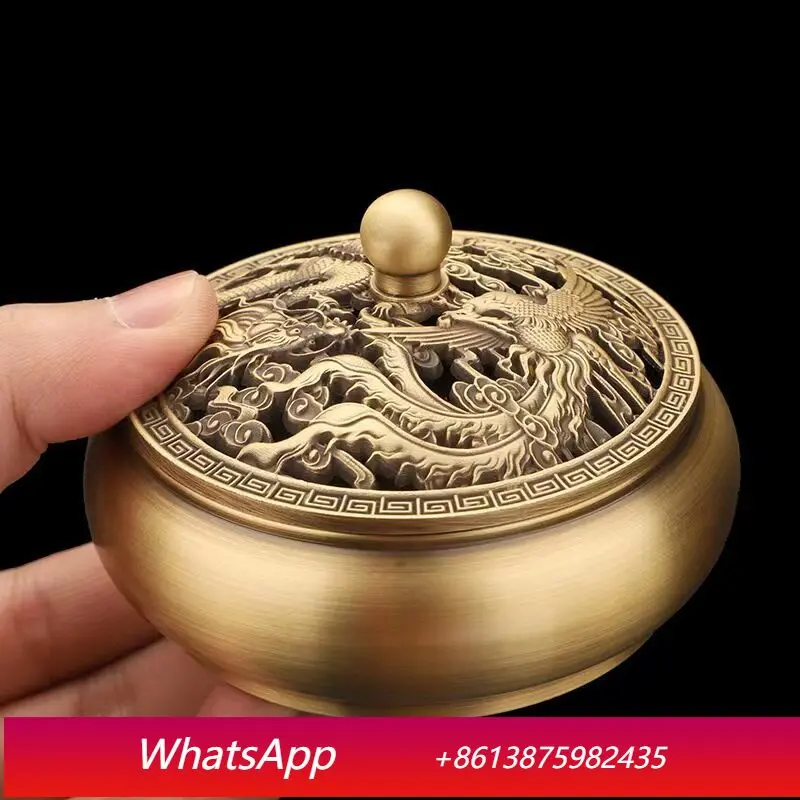 

LH copper incense burner pure copper plate, household indoor agarwood incense burner