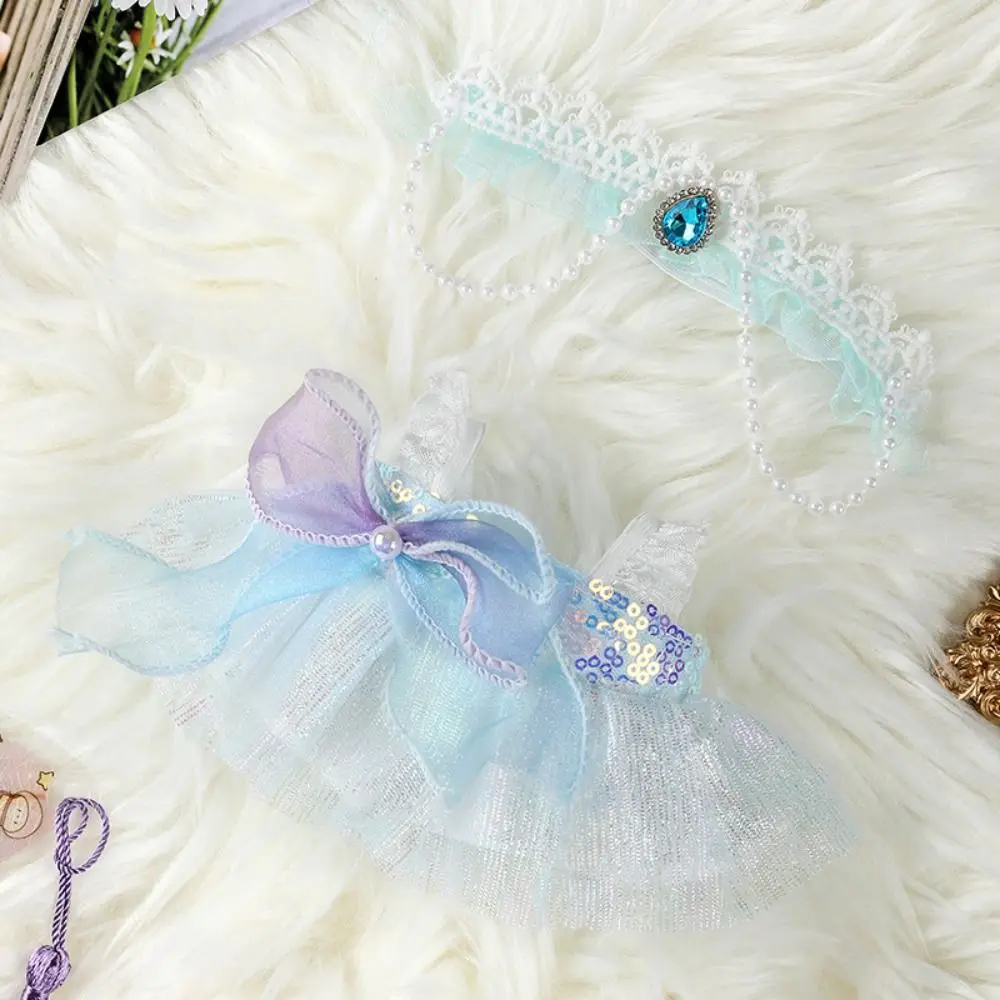 

New Cute Doll Lovely Clothes With Bow Headband Accessories 10 Styles Princess Dress Accessories 20cm Cotton Doll/EXO Idol Dolls