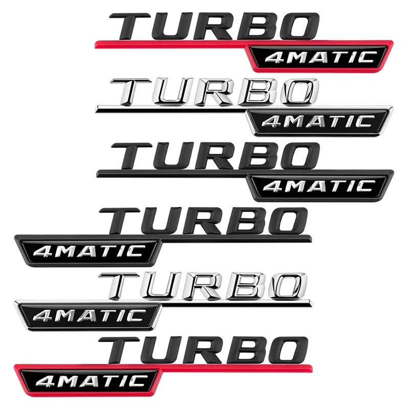 

2pcs Turbo 4Matic Fender Adhesive Front Side Adhesive for Brabus Mercedes Benz AMG Maybach A/C/E/S Brabus Christmas Adhesive