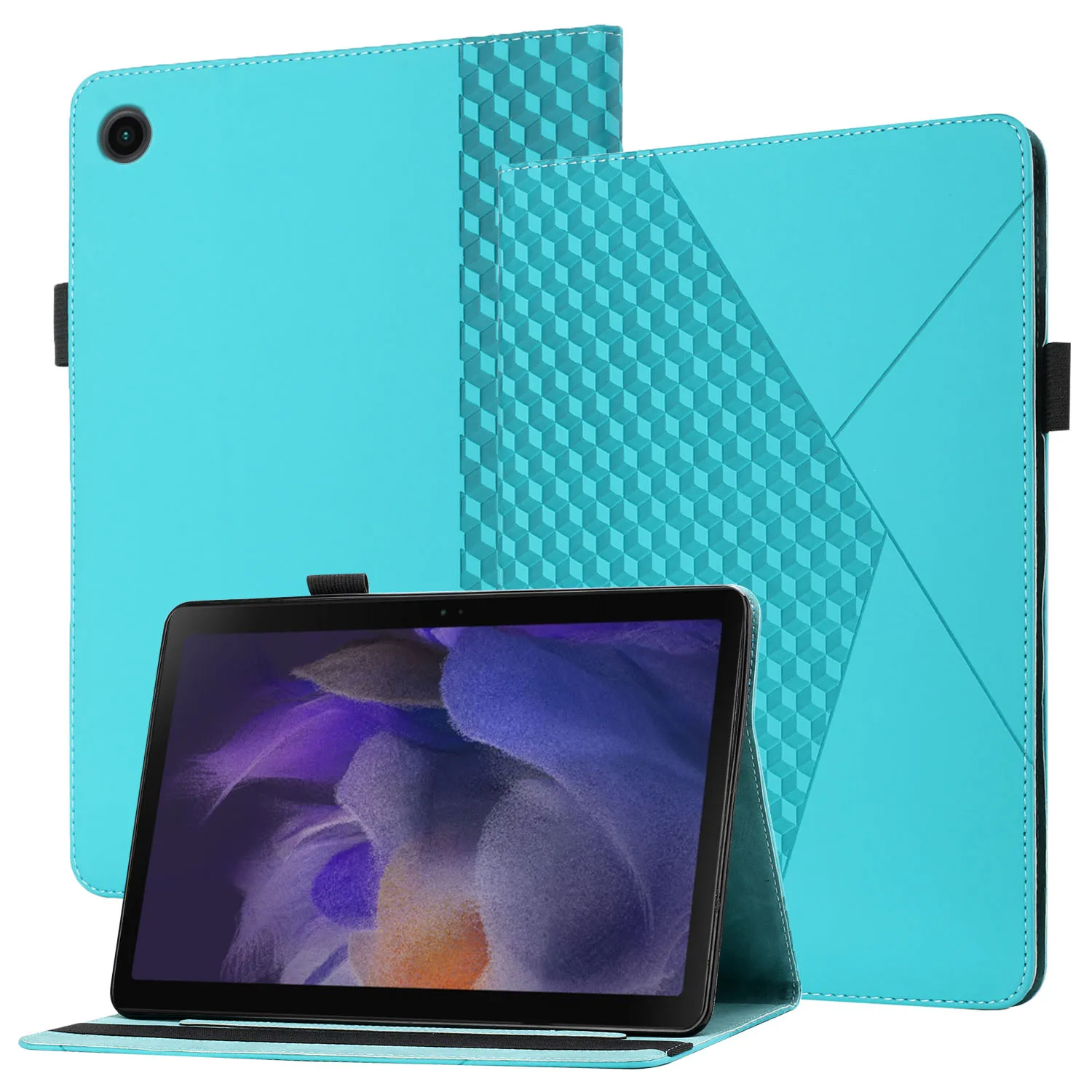 

For Samsung Galaxy Tab A8 Tablet Case 10.5" Full Rim Diamond Skin Feel Soft Shell Leather Case SM-X200/X205