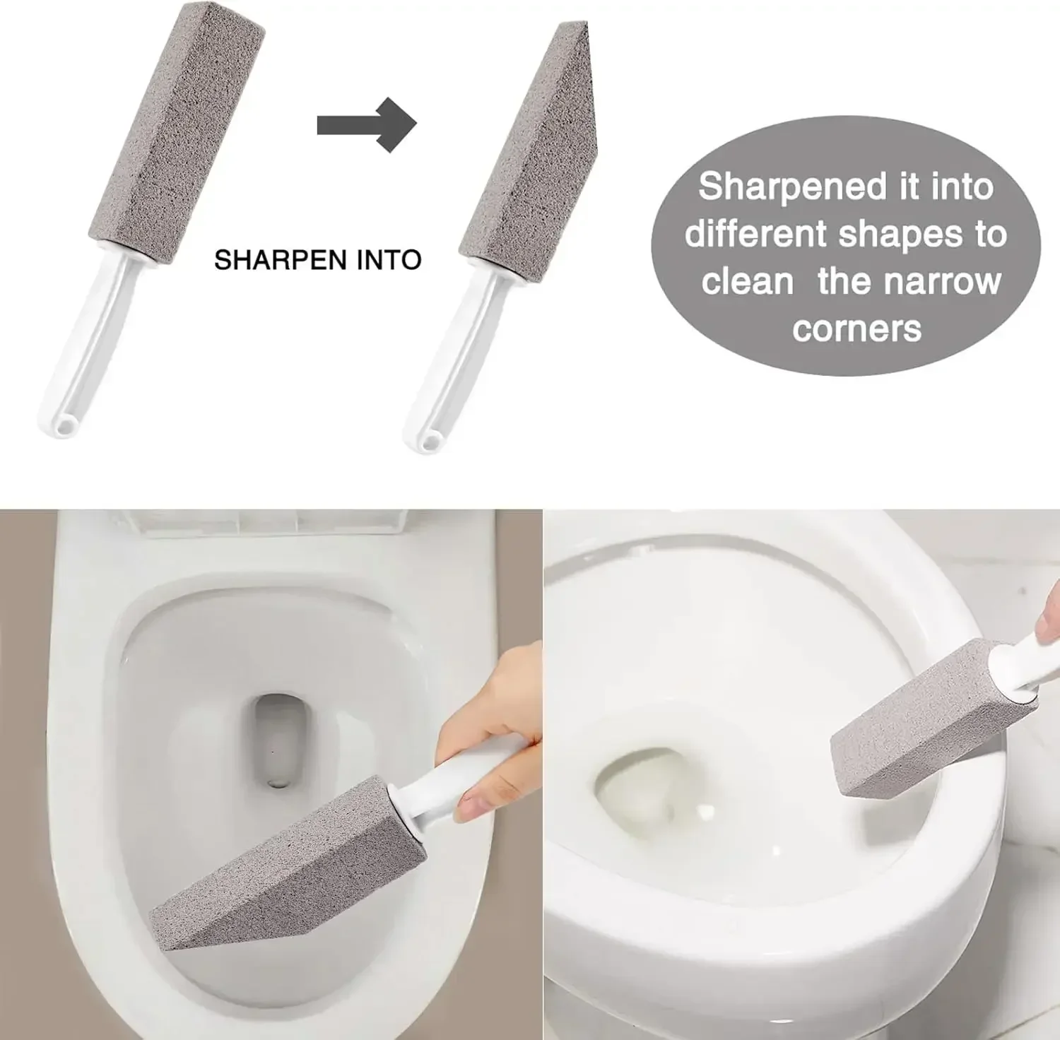 Long handle pumice stone toilet brush Cleaning brush no dead Angle brush toilet seat powerful removal of urine stains