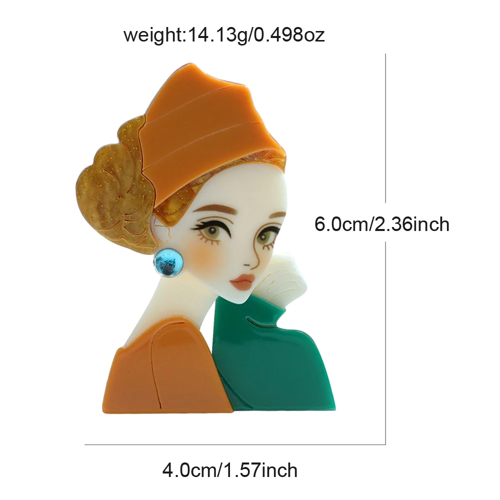 CINDY XIANG Acrylic Handmade Multi-layer Wear Autumn Sweater Girl Design Brooch New Arrival