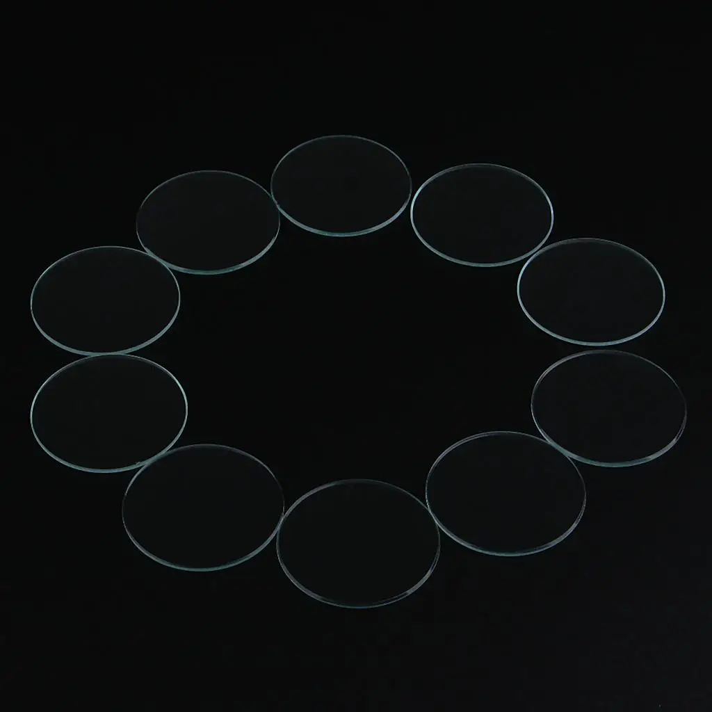 Watch Flat Glass High Clarity Mineral Crystal Glass Flat Round Replacement for Watch Face Maintenance