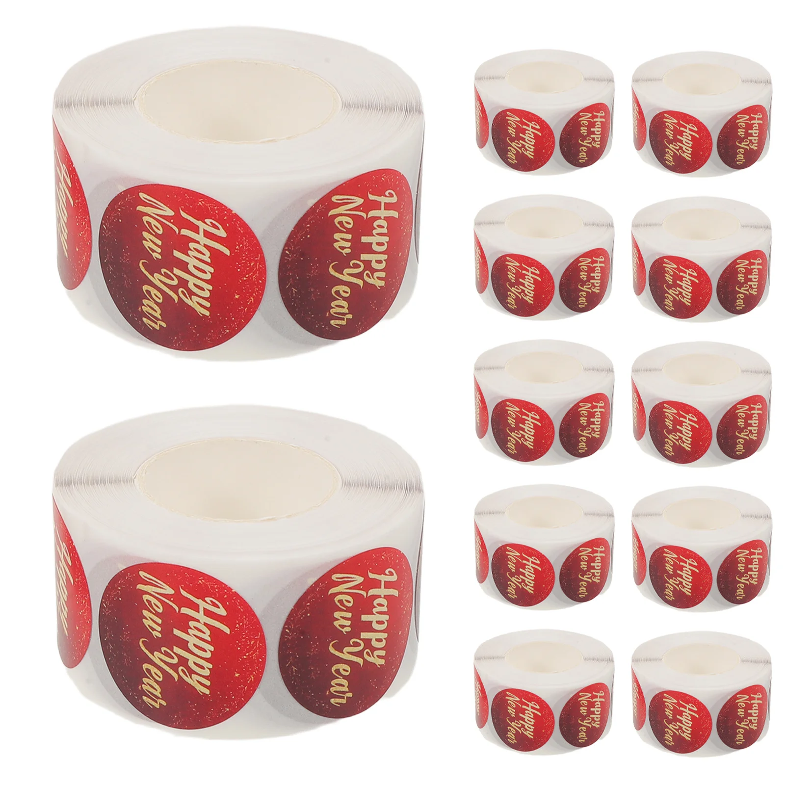 

12 Rolls New Year Stickers Christmas Envelope Christmas Stickers For Cards Seal Labels For Holiday Greeting Cards Decorations