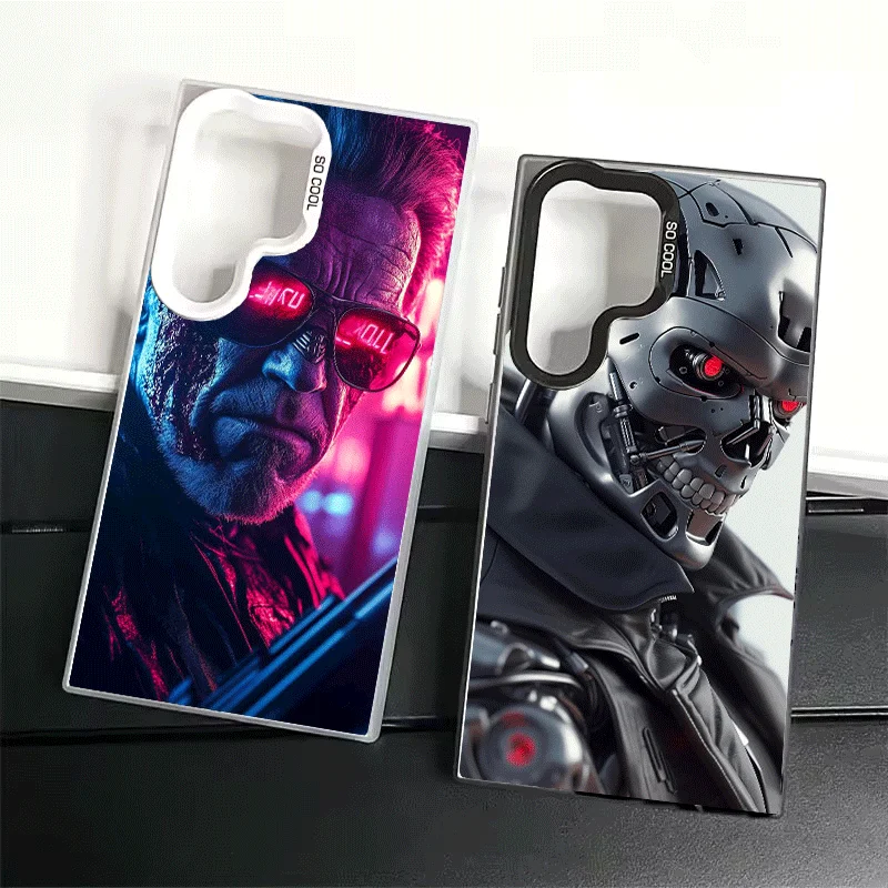 Terminator Arnold Schwarzenegger Soft Phone Case for Samsung Galaxy S24 S25 FE S26 Edge S23 Ultra S22 Plus S21 + Shockproof Cove
