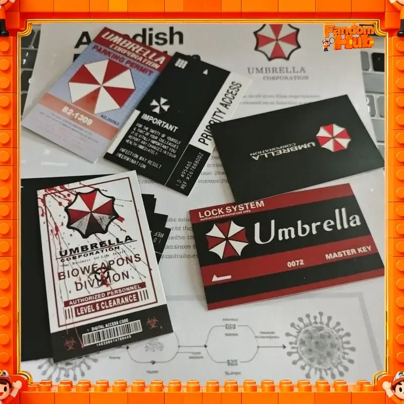 وصول جديد الشر المقيم المظلة شركة بطاقة الوصول بطاقة الهوية بطاقة الهوية الفيلم تأثيري الدعامة نموذج تحصيل الديكور لعبة هدية #1