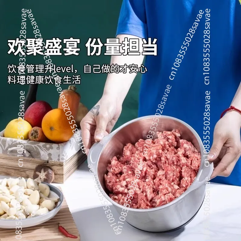 Household electric stirring multi-functional hand-held meat grinder, minced garlic complementary food cooking machine