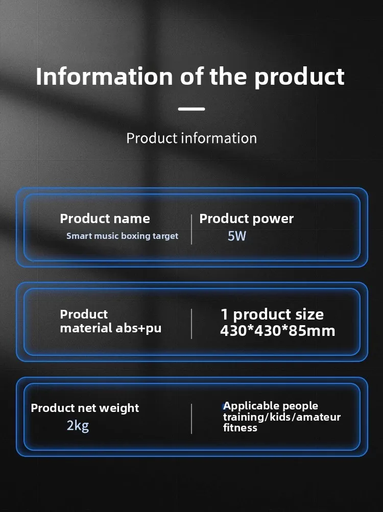 Intelligent Music Boxing Tag Hung on The Wall, Electronic Reaction Machine, Training Room, Practice Sandbag