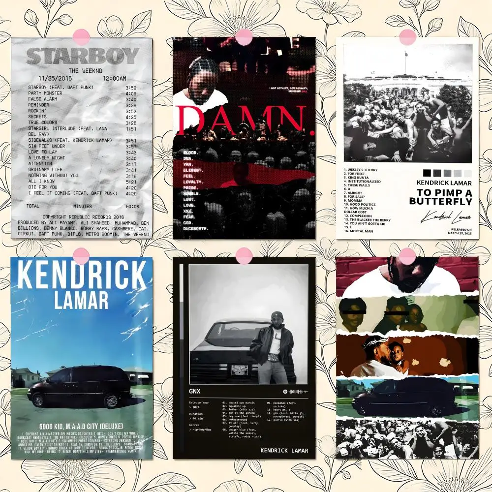 K-Kendrick Lamar Good Kid Maad City Hip Hop Music Album Poster Premium PP Wall Decal - Peel & Stick, HD Print, Waterproof Home