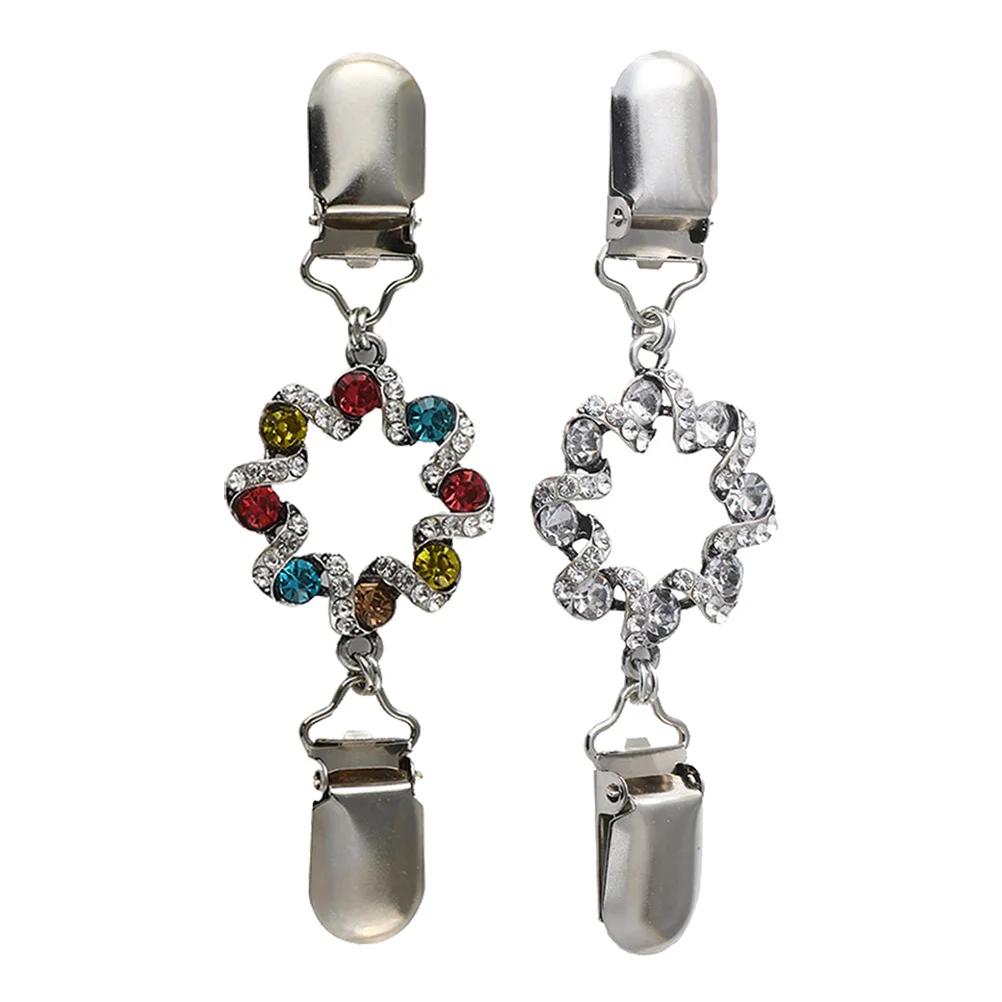 2 قطعة مشبك وشاح اللؤلؤ بروش كليب الملابس الأنيقة ديكور للنساء وشاح الموضة ملحق الثدي دبوس الحبل السحابة