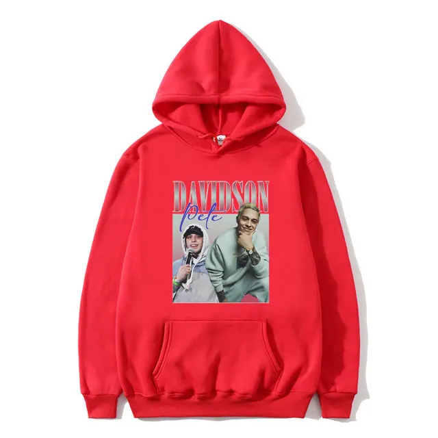 Pete Davidson Graphic Hoodie Men's Fashion Oversized Sweatshirt Male Hip Hop Vintage Streetwear Unisex Casual Pullover Hoodies