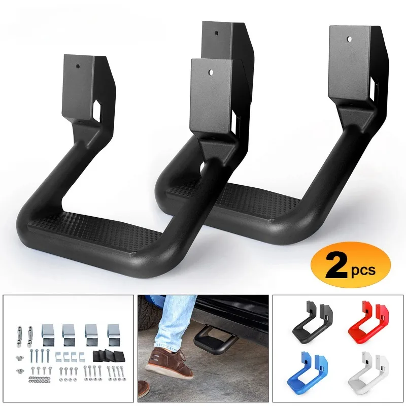 QIANBAI 2PCS Truck Side Steps Bar Non-Slip Aluminum Pickup Stirrup Boards Pedals for Ford/Toyota/Chevrolet/Dodge Pickups Car