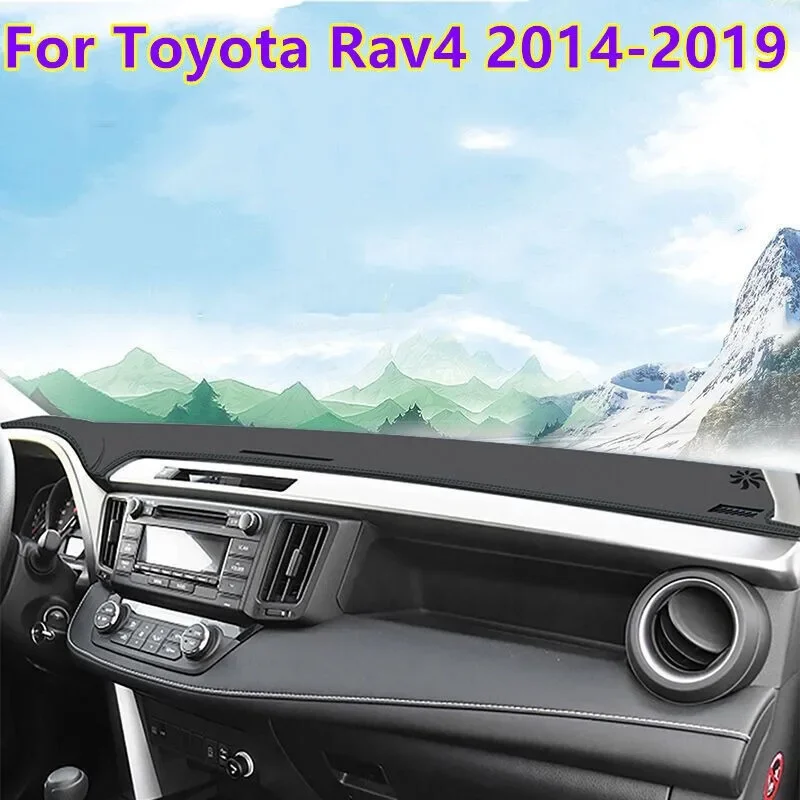 

Коврик для приборной панели автомобиля для Toyota RAV4 2014-2019, светоблокирующий коврик для центральной консоли, коврик для приборной панели, защита от солнца