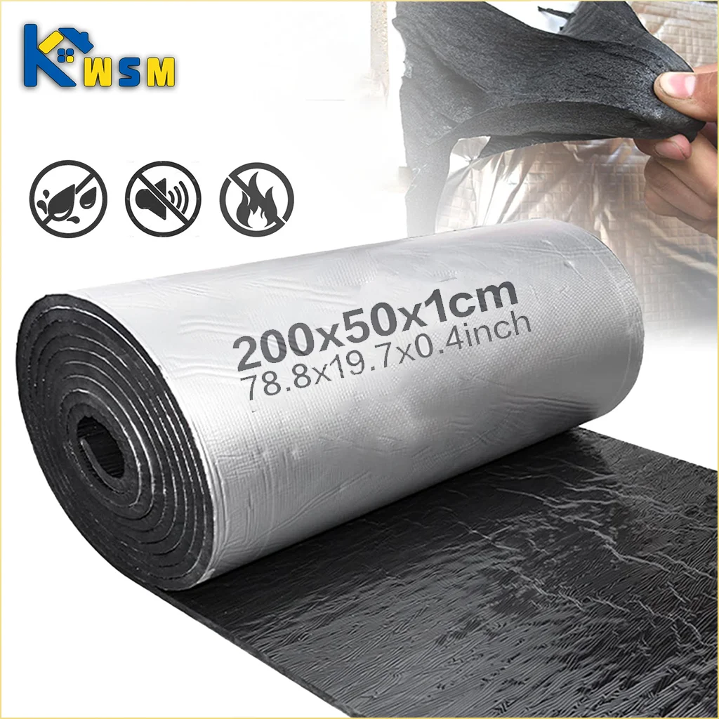 10MM Thermal Insulation Soundproof Mat Home Wall Floor Door Heat Barrier Sound Deadening Foam Warm Keeping Panel Roll