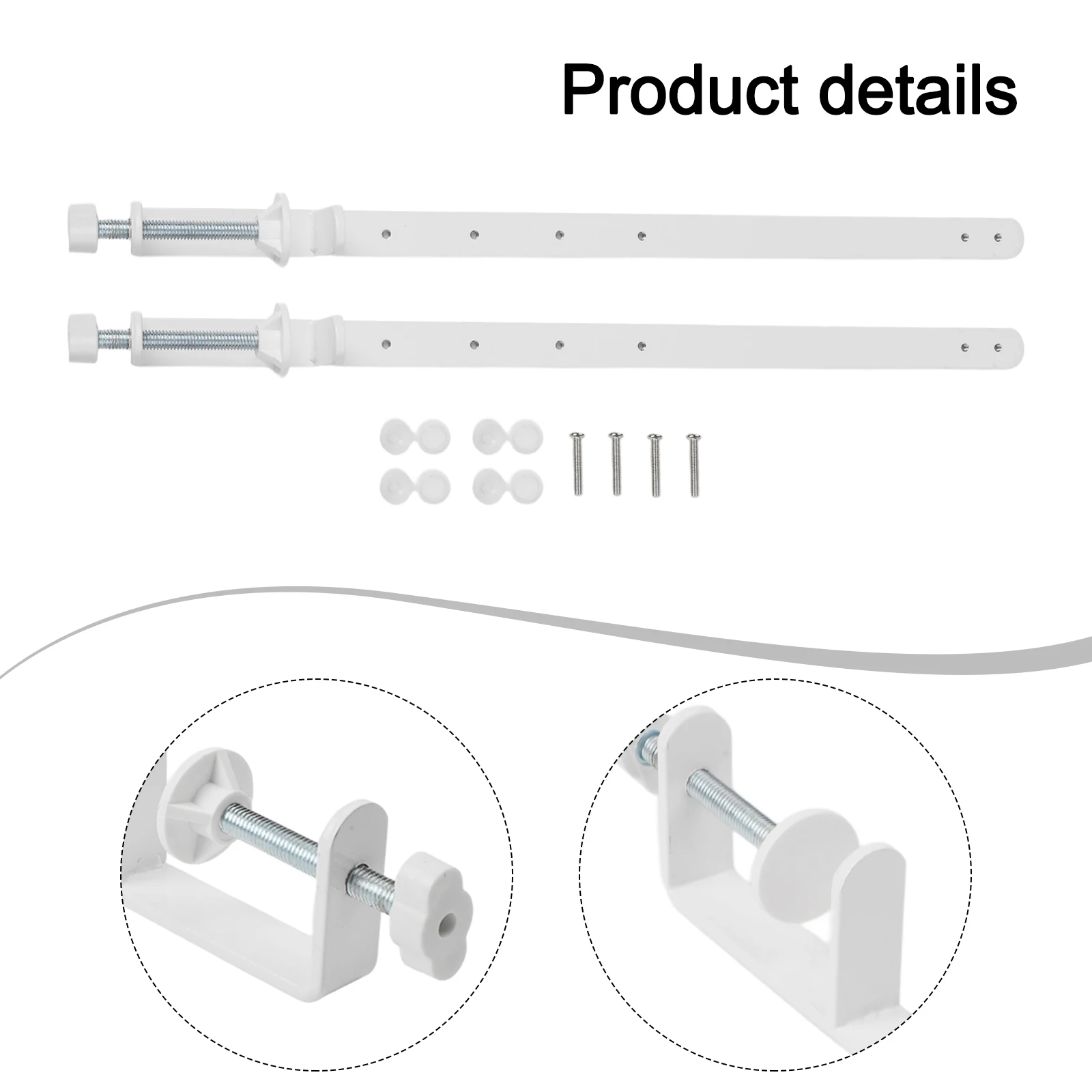 

Fixing Bracket Metal Construction 415*50*20 Mm Desk Clamp Secure Items Versatile Functionality 1-5.5cm Thickness