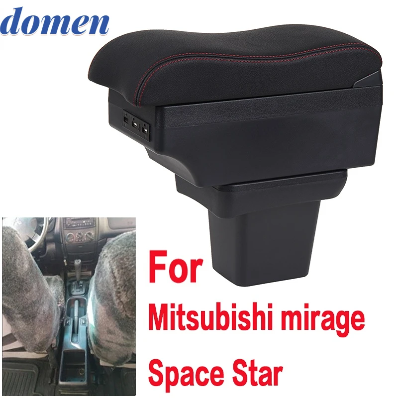 

For Mitsubishi mirage Space Star armrest box For mirage Space Star car armrest box USB charging Ashtray Car Accessories