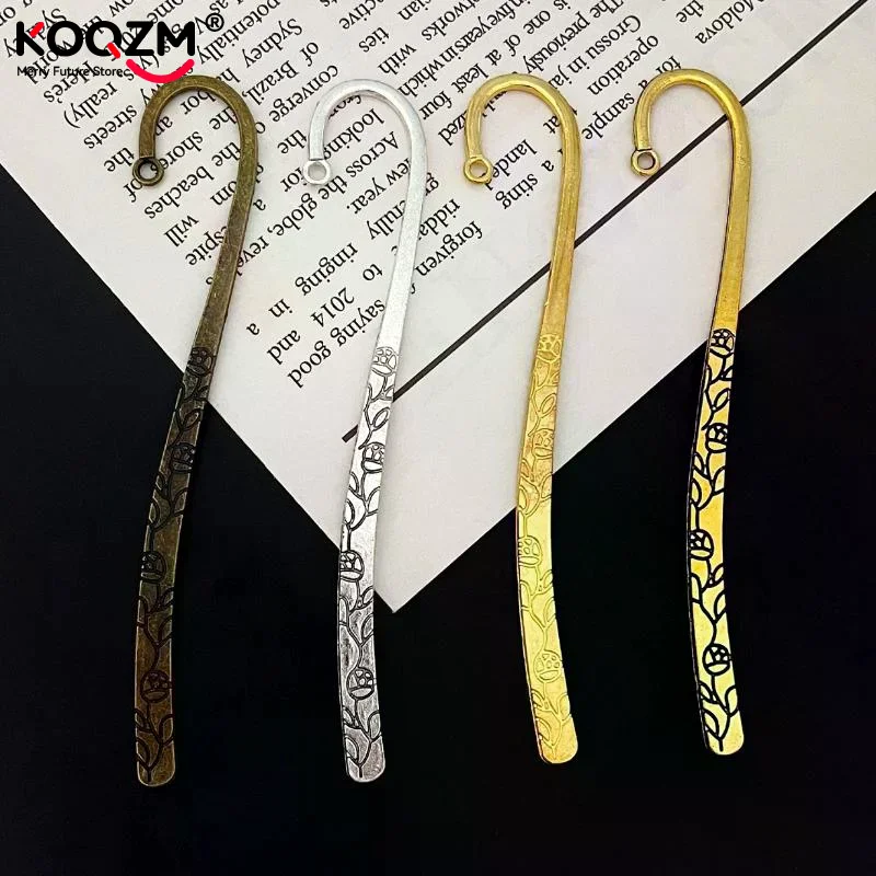 2Pcs Retro Bookmark Hairpin Alloy Metal Antique Charm Pendant For Jewelry Making DIY Handmade Jewelry Accessories